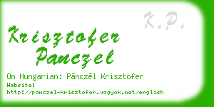 krisztofer panczel business card