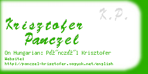 krisztofer panczel business card